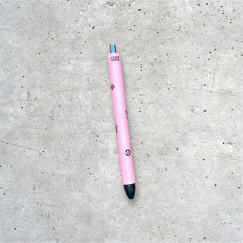 Custom Pen Black Ink Paper Mate InkJoy Gel Light Pink & Black New